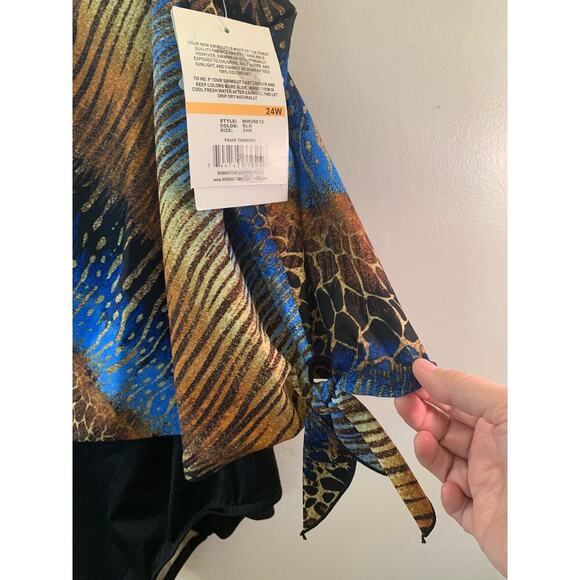 MAXINE OF HOLLYWOOD Women’s Minimizer One Piece Swimsuit / Size: 24W - Picture 10 of 13